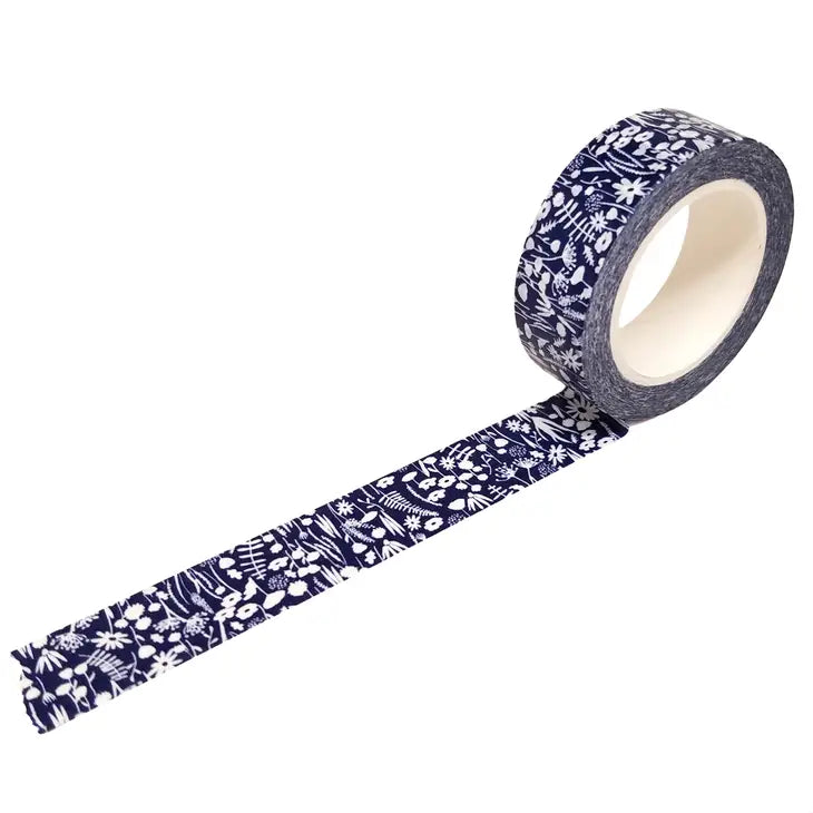 Navy Blue Floral - Washi Tape